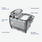 Graco Pack 'n Play Close2Baby Bassinet Playard Features Portable Bassinet Diaper Changer and More, Derby - Image 13